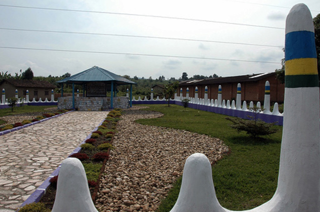 The completed Rugerero Genocide Memorial Park with a monument and a bone chamber.